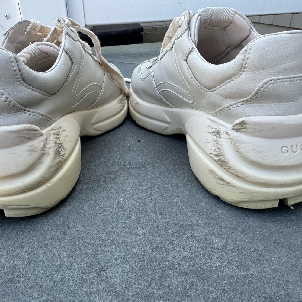 Gucci Beige Rhyton Sneakers - Picture 9 of 12